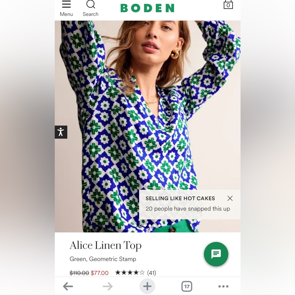 Boden top! Size 12